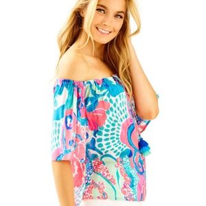 Lilly Pulitzer Sain off-the-shoulder top S